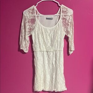 Bailey Blue White Lace Mini Dress